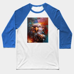 Patriotic Fusion Abstract Art Surrealistic Style Original Artwork Gift Ideas 05 Baseball T-Shirt